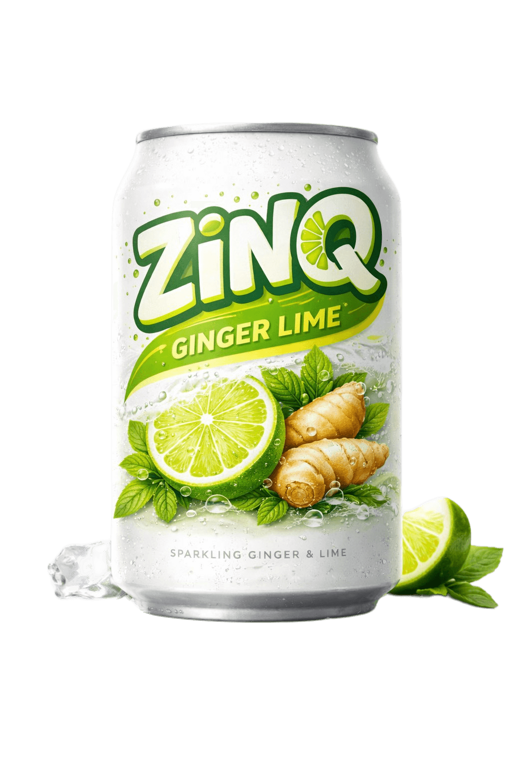 ZINQ ginger lime functional soda can